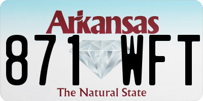 AR license plate 871WFT