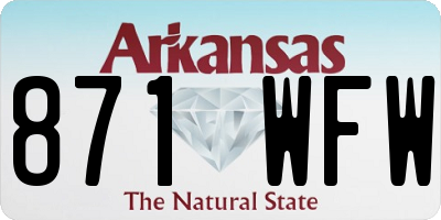 AR license plate 871WFW