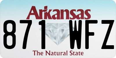 AR license plate 871WFZ