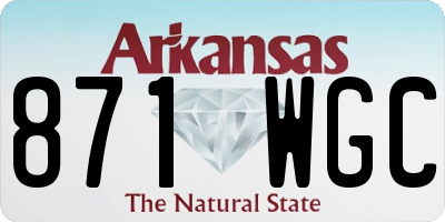 AR license plate 871WGC
