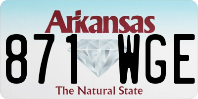 AR license plate 871WGE