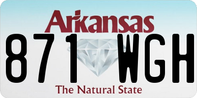 AR license plate 871WGH