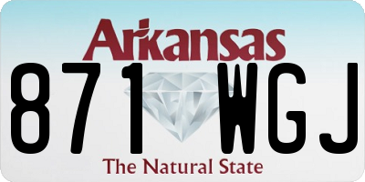 AR license plate 871WGJ