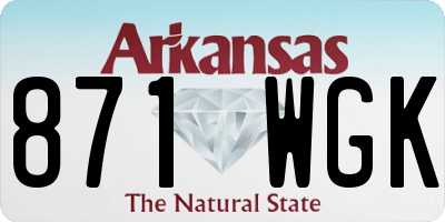 AR license plate 871WGK