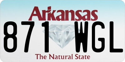 AR license plate 871WGL