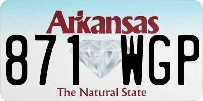 AR license plate 871WGP