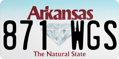 AR license plate 871WGS