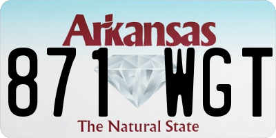 AR license plate 871WGT