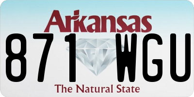 AR license plate 871WGU