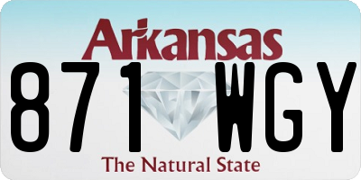 AR license plate 871WGY