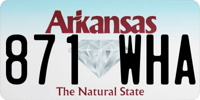 AR license plate 871WHA