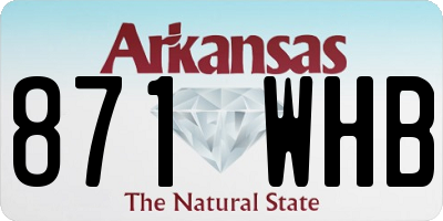 AR license plate 871WHB