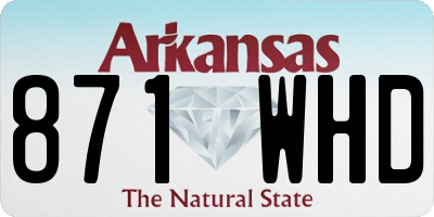 AR license plate 871WHD