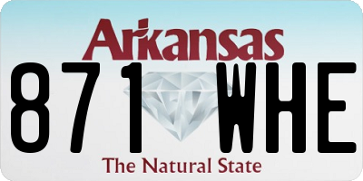 AR license plate 871WHE