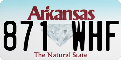 AR license plate 871WHF