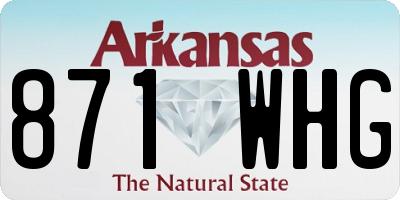 AR license plate 871WHG