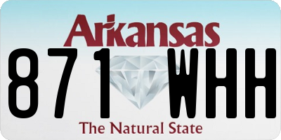 AR license plate 871WHH