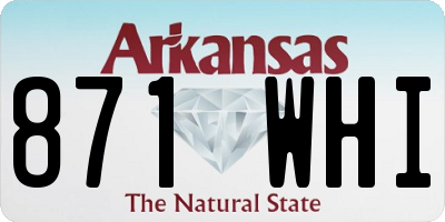 AR license plate 871WHI