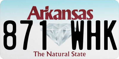 AR license plate 871WHK