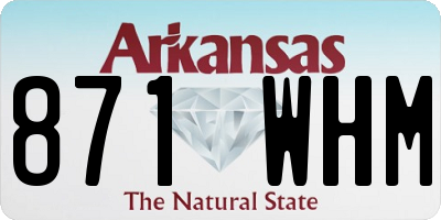 AR license plate 871WHM