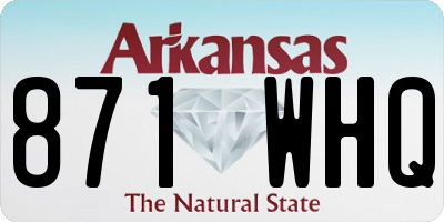 AR license plate 871WHQ