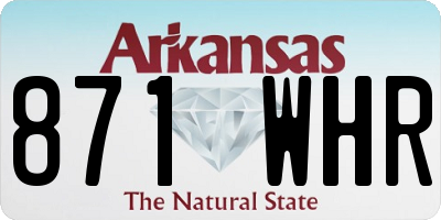 AR license plate 871WHR