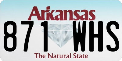 AR license plate 871WHS