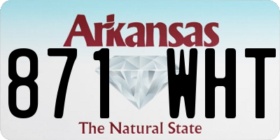 AR license plate 871WHT