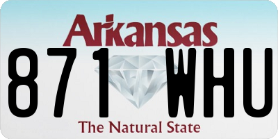 AR license plate 871WHU