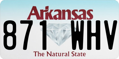 AR license plate 871WHV