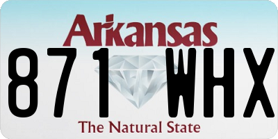 AR license plate 871WHX