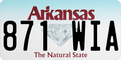 AR license plate 871WIA
