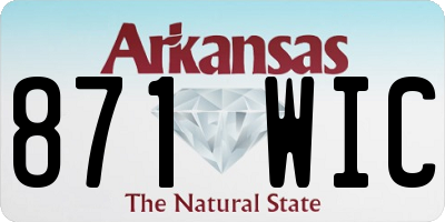 AR license plate 871WIC