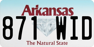 AR license plate 871WID
