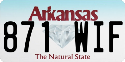 AR license plate 871WIF