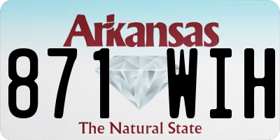 AR license plate 871WIH