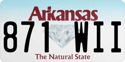 AR license plate 871WII
