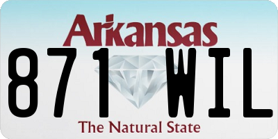 AR license plate 871WIL