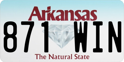 AR license plate 871WIN