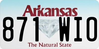 AR license plate 871WIO
