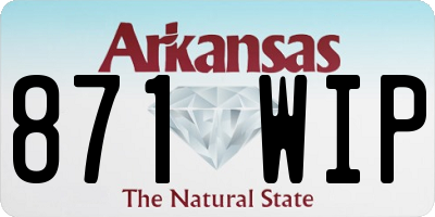AR license plate 871WIP