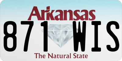 AR license plate 871WIS