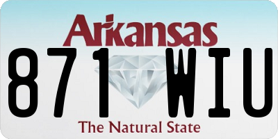 AR license plate 871WIU