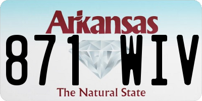 AR license plate 871WIV