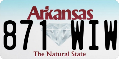 AR license plate 871WIW