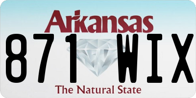 AR license plate 871WIX