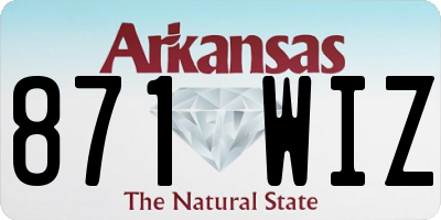 AR license plate 871WIZ