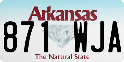 AR license plate 871WJA