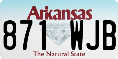 AR license plate 871WJB