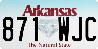 AR license plate 871WJC